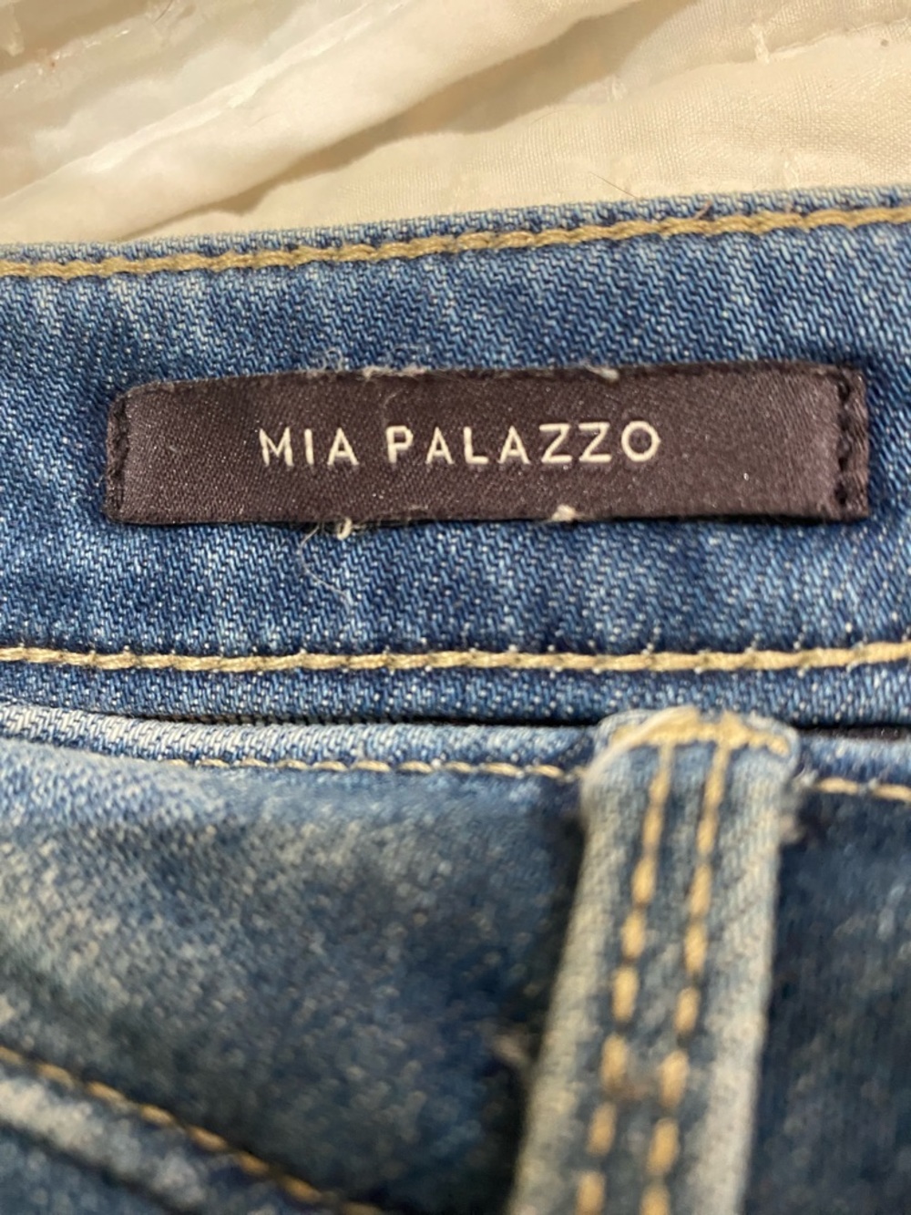 NYDJ Medium Blue Wide-Leg Flared Jeans - Picture 3 of 4